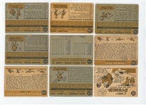 1960 Topps Baseball Starter Set 187/572 (32%) with HOF Wynn, Ford, Mazeroski, Fox, Wilhelm, Kaat Rookie, Alston, Stengel, Ashburn, Spahn, Drysdale, and 17 high numbers including Willie Mays...