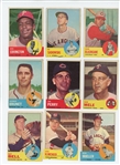 1963 Topps Starter Set 151/572 (26.4%) including HOF Hoyt Wilhelm, Jim Kaat, Gaylord Perry, and Juan Marichal, plus Lou Brock and 30 other Series 6 cards, and 17 Series 7 cards (LOW GRADE)