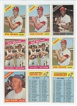 1966 Topps Lot of 306 LOW GRADE Baseball Cards including 23 HOFs, 26 unmarked checklists, 5 leaders cards, and one high number (#595)