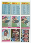 1966 Topps Lot of 306 LOW GRADE Baseball Cards including 23 HOFs, 26 unmarked checklists, 5 leaders cards, and one high number (#595)