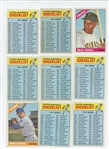 1966 Topps Lot of 306 LOW GRADE Baseball Cards including 23 HOFs, 26 unmarked checklists, 5 leaders cards, and one high number (#595)