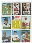 1967 Topps Lot of 151 LOW GRADE Baseball Cards including HOFs Hank Aaron, Bob Gibson (twice), and others, 16 leaders cards, and one high number (#586)