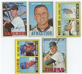 1967 Topps Lot of 151 LOW GRADE Baseball Cards including HOFs Hank Aaron, Bob Gibson (twice), and others, 16 leaders cards, and one high number (#586)