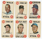 1968 Topps Game Cards Lot of 10 Different incl. Pete Rose, Roberto Clemente, Al Kaline (LOW GRADE)
