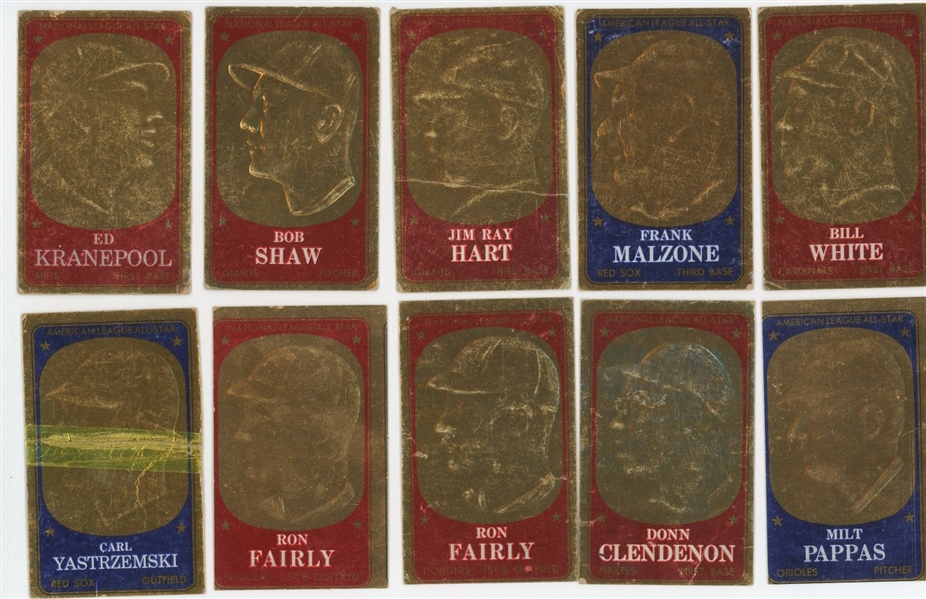 1965 Topps Embossed Lot of 28 Baseball Cards