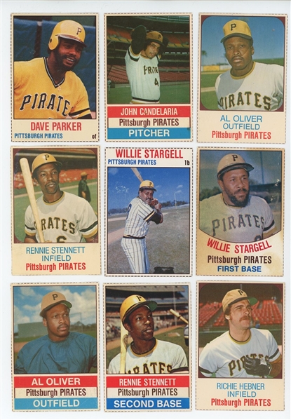 1975-1979 Hostess Baseball Pittsburgh Pirates Lot of 25 (Meticulously Hand Cut)