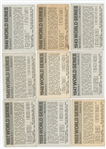 1971 Fleer Laughlin World Series Black Backs Lot of 80 cards (50 different) Half mid-grade Half low grade
