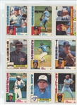 1984-1988 Topps Tiffany Lot of 116 Different Baseball Cards (Hall of Famers and Stars) NM-MT