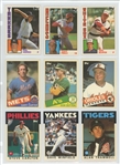 1984-1988 Topps Tiffany Lot of 116 Different Baseball Cards (Hall of Famers and Stars) NM-MT