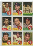 Lot of 179 1963 Topps Baseball w/ HOF Mantle, Berra, Brooks Robinson, Warren Spahn