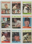 Lot of 256 1964 Topps Baseball Cards w/ HOF incl. Lou Brock, Koufax Leader, Ernie Banks, Willie Mays 
