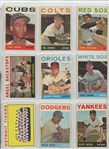 Lot of 256 1964 Topps Baseball Cards w/ HOF incl. Lou Brock, Koufax Leader, Ernie Banks, Willie Mays 