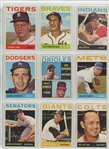 Lot of 256 1964 Topps Baseball Cards w/ HOF incl. Lou Brock, Koufax Leader, Ernie Banks, Willie Mays 