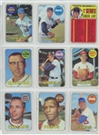 Lot of 377 1969 Topps Baseball w/ HOF incl. 12 Leader Cards, Joe Morgan, Lou Brock, Mantle Checklist 