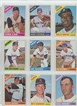 Lot of 123 1966 Topps Baseball w/ HOF incl. Sandy Koufax, Richie Allen, Carl Yastrzemski, Tony Perez and tother
